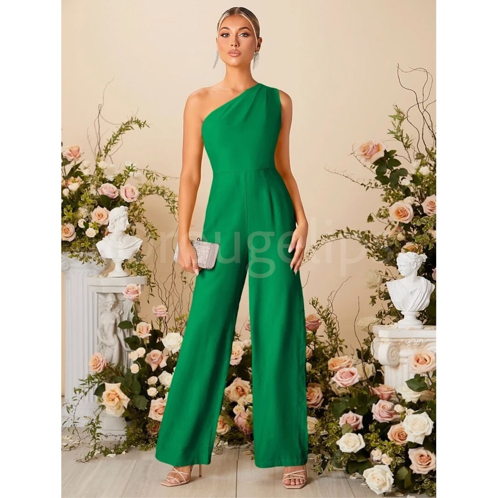 NWOT Rouge! One-Shoulder Green Jumpsuit